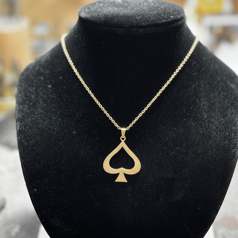 Open Spades GOLD pendant