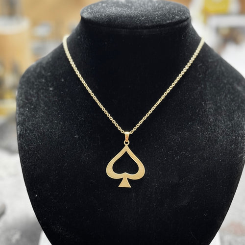 Open Spades GOLD pendant