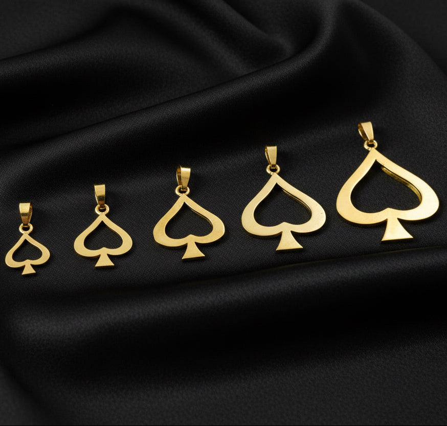 Open Spades GOLD pendant