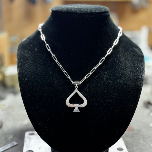Open Spades pendant XL handmade charm