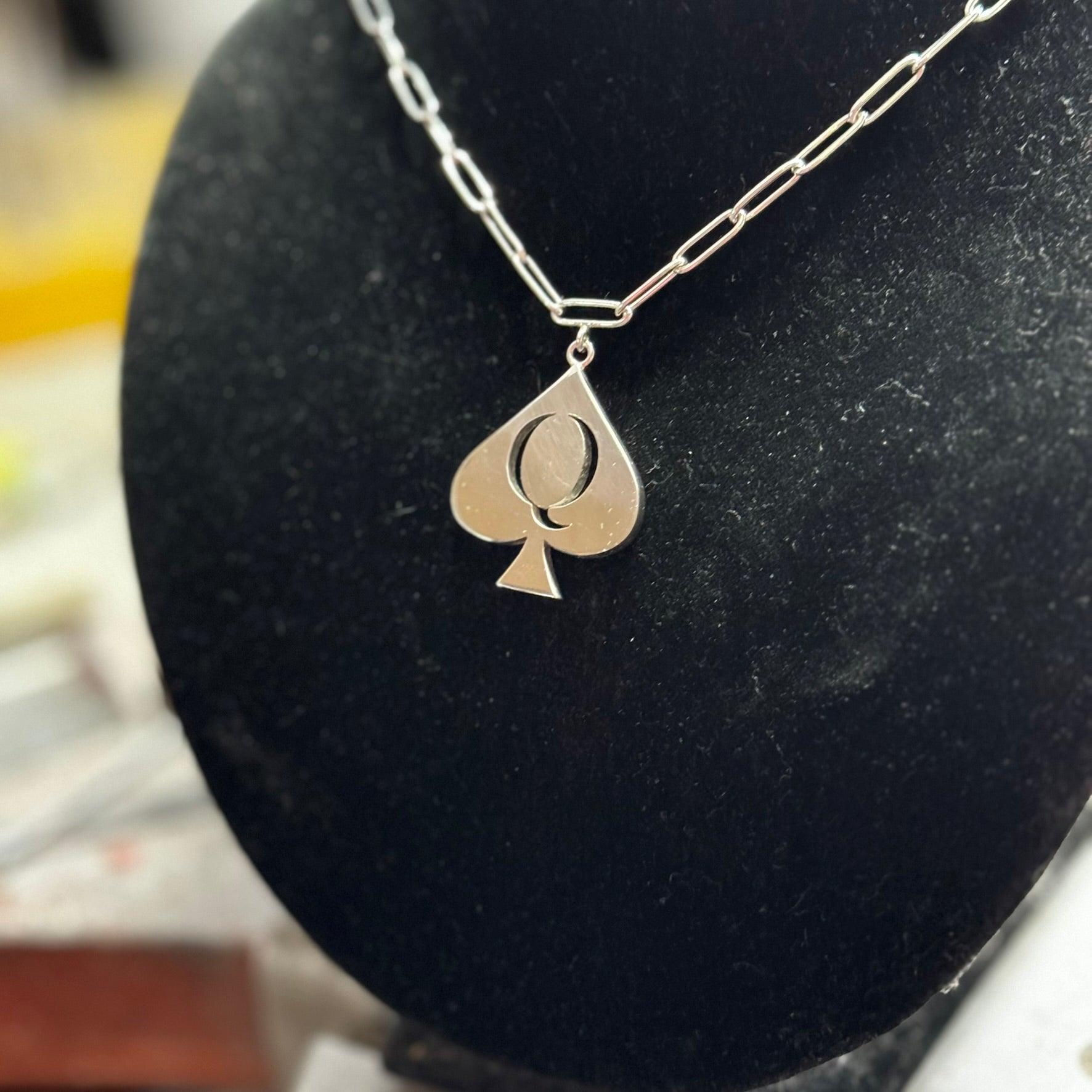 QoS pendant silver XL handmade charm