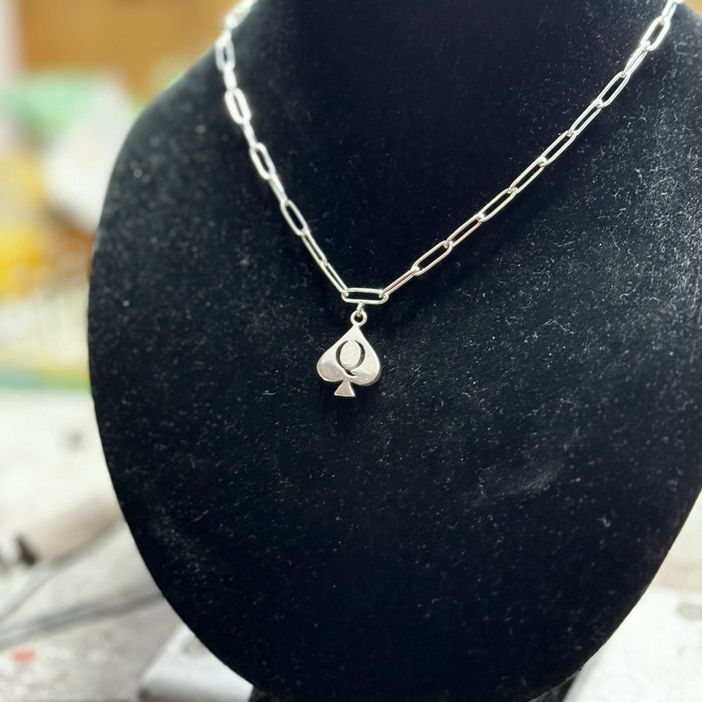 QoS pendant silver small handmade charm