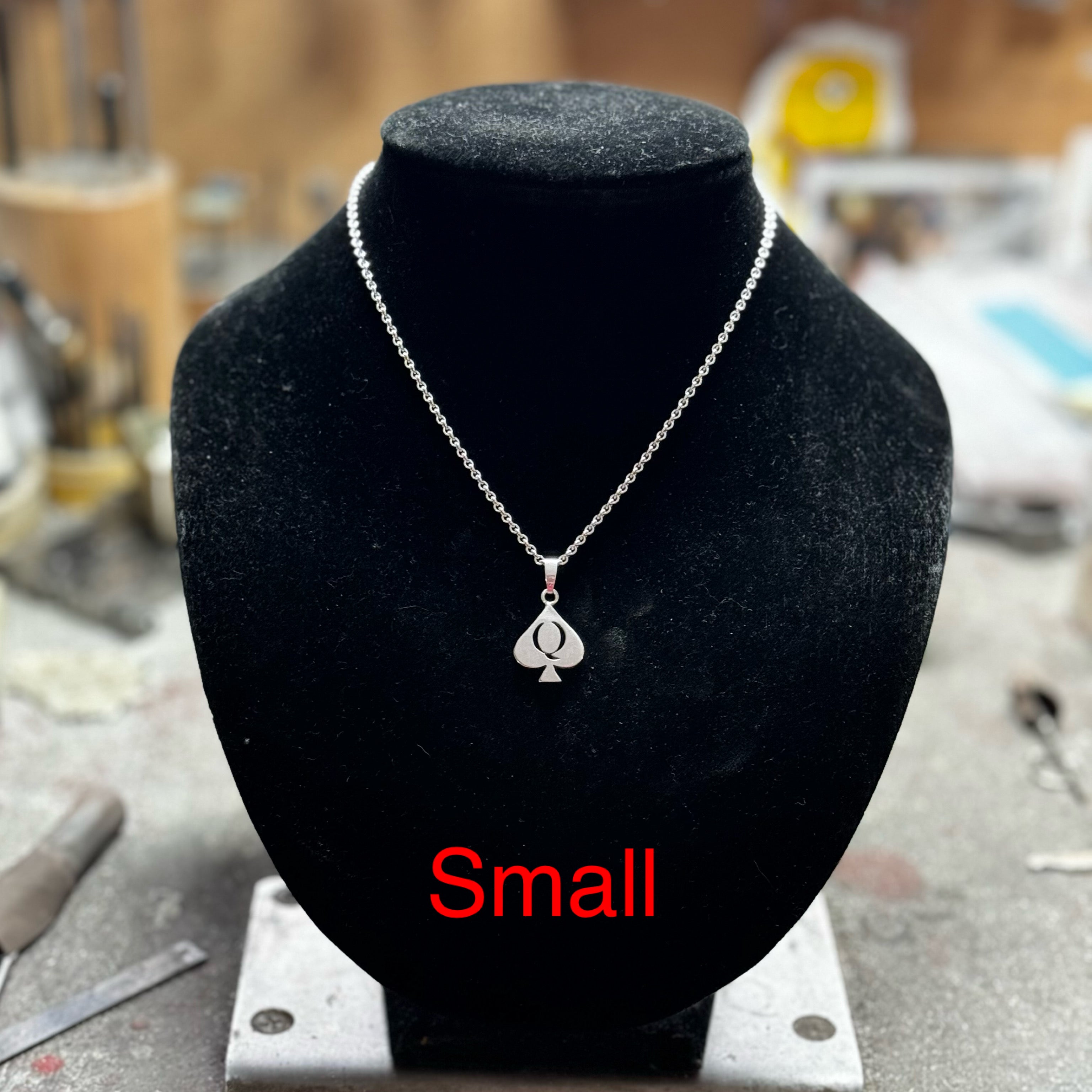 Queen of Spades pendant