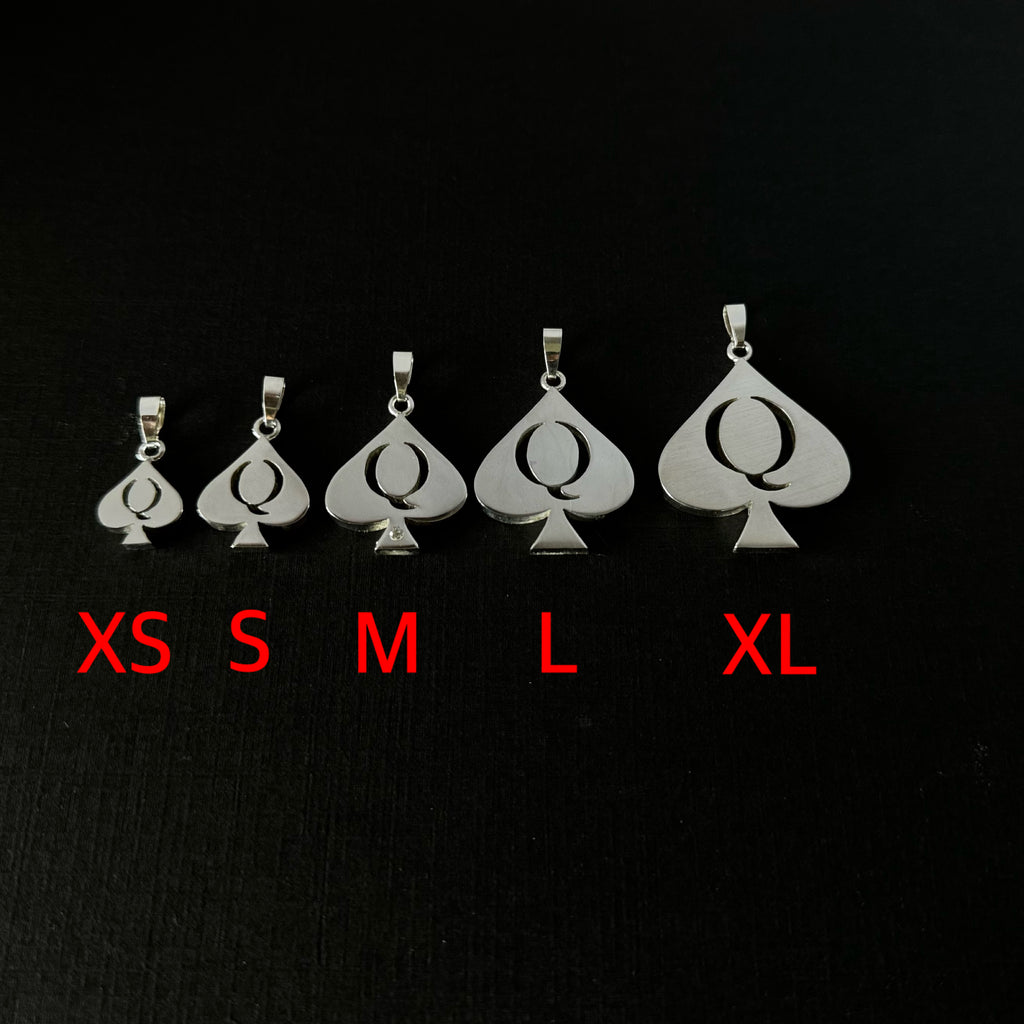 Queen of Spades pendant