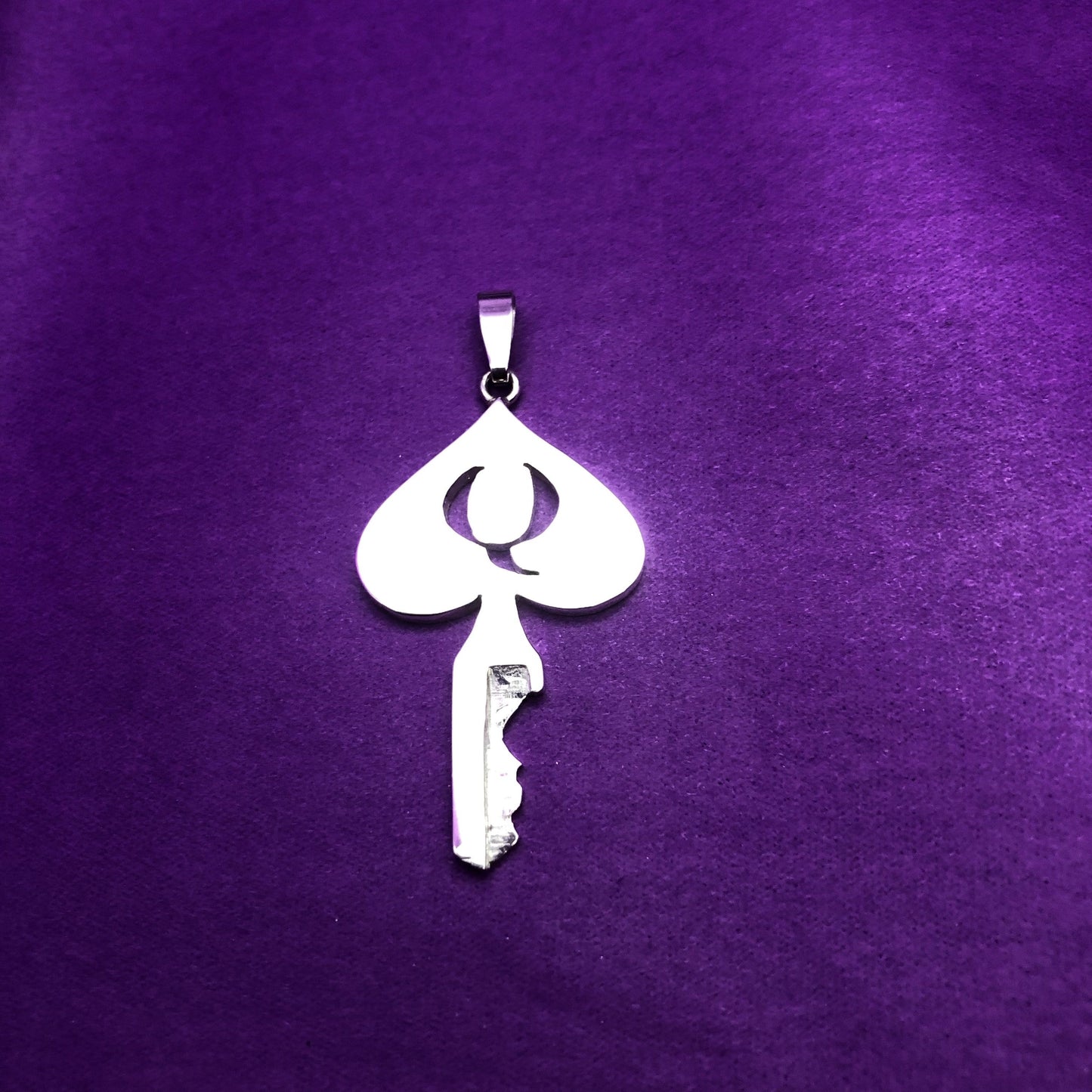 chastity-shop Keys with padlock Queen of Spades chastity key with padlock