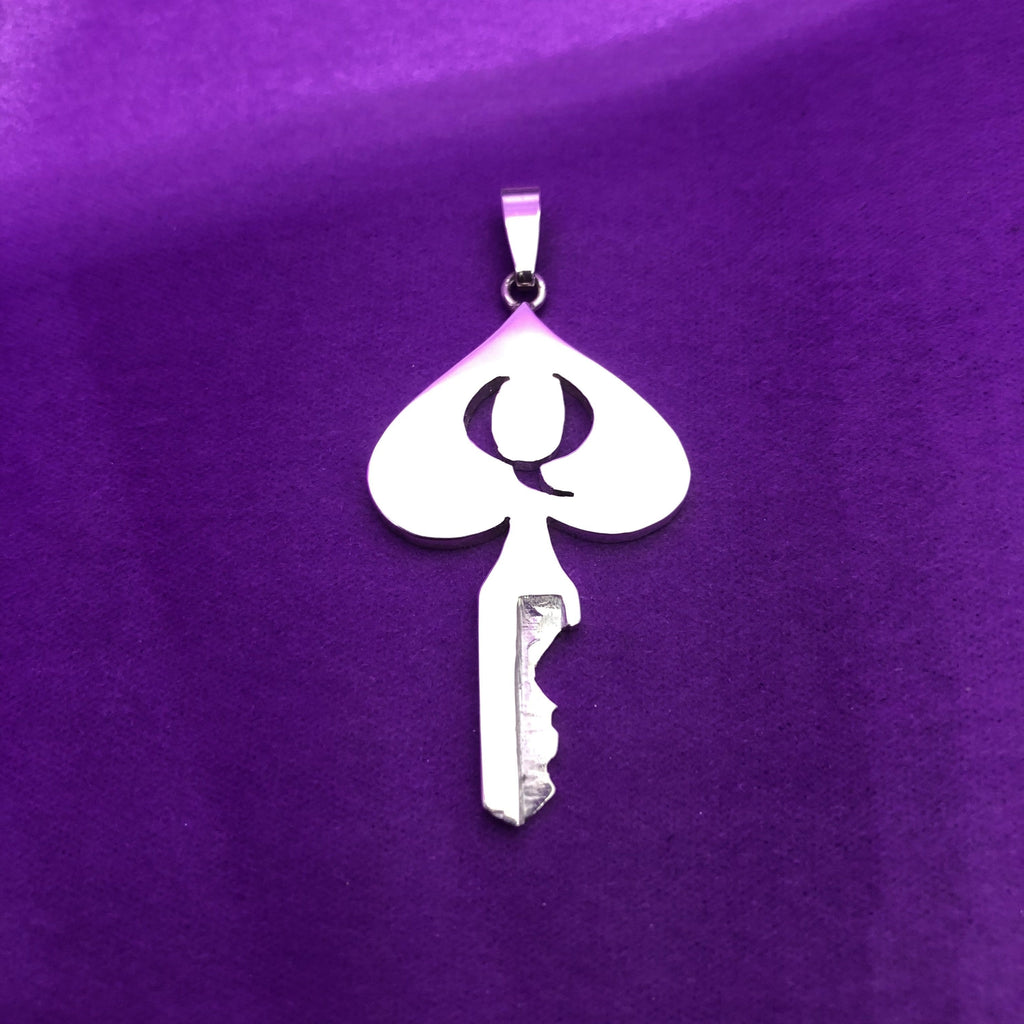 chastity-shop Keys with padlock Queen of Spades chastity key with padlock