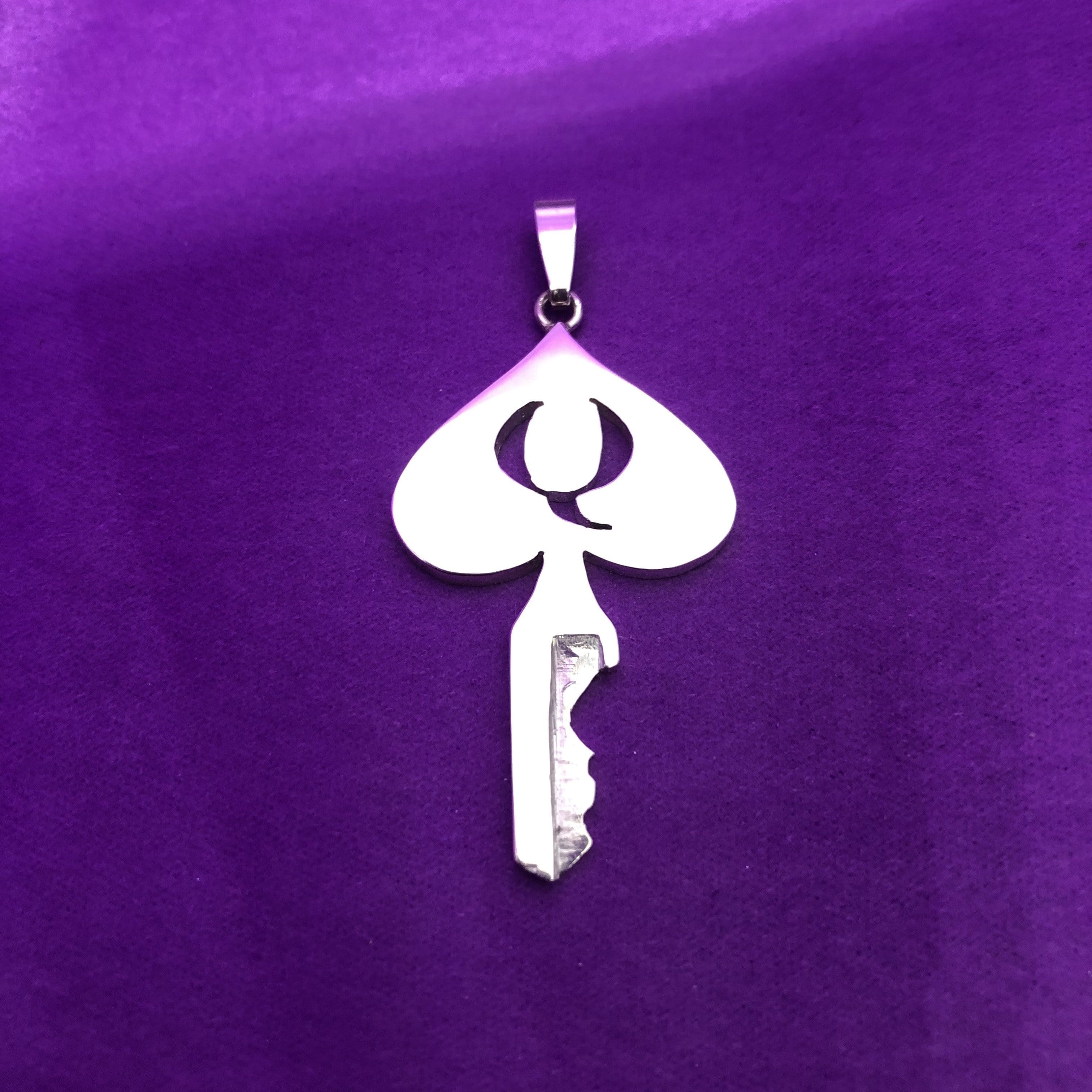 chastity-shop Keys with padlock Queen of Spades chastity key with padlock