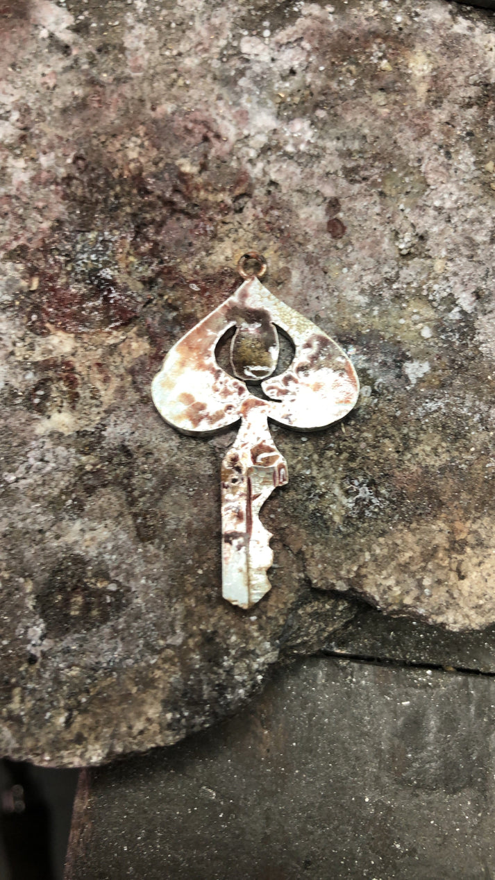 Queen of Spades handmade chastity key with padlock | chastity-shop ...
