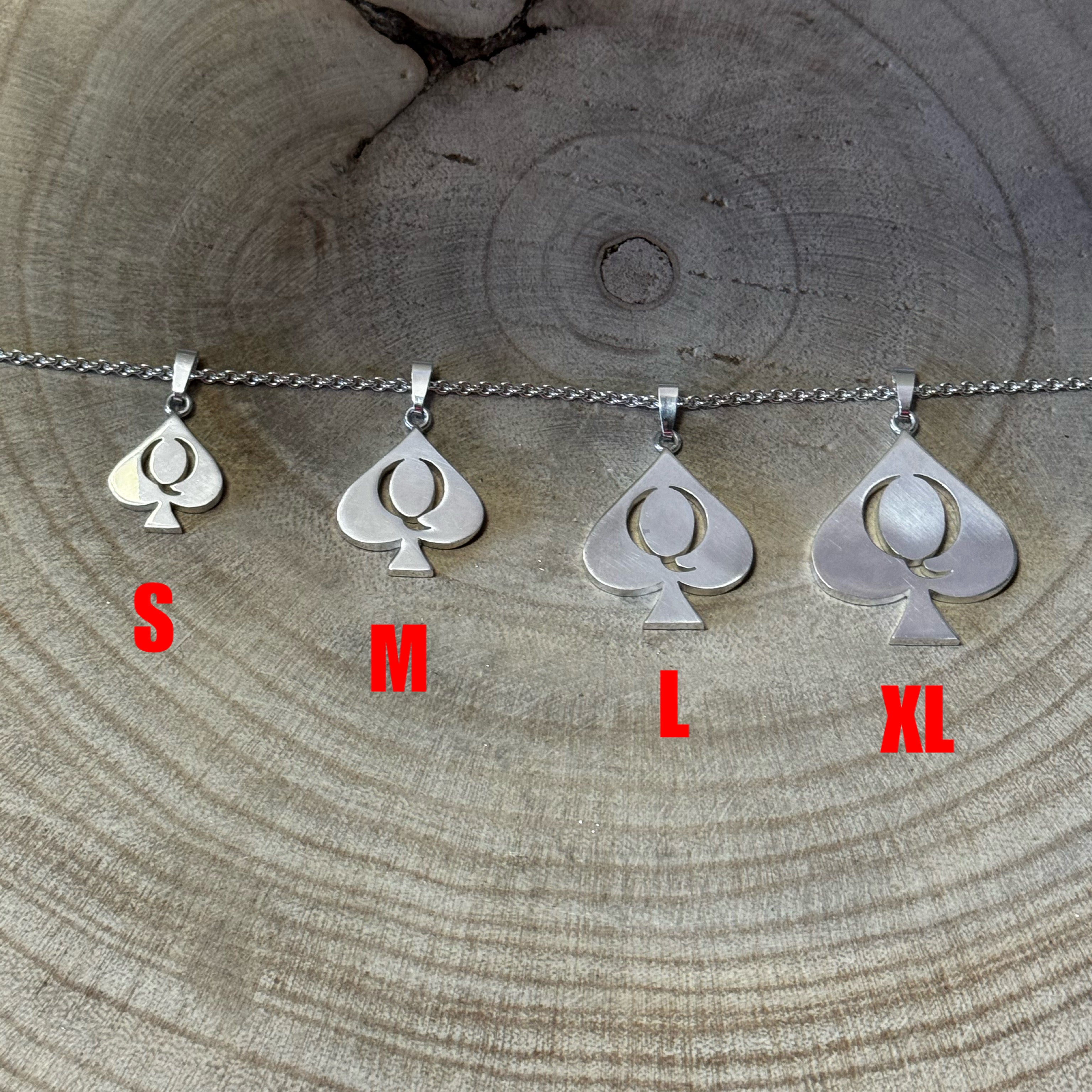 Queen of Spades pendant